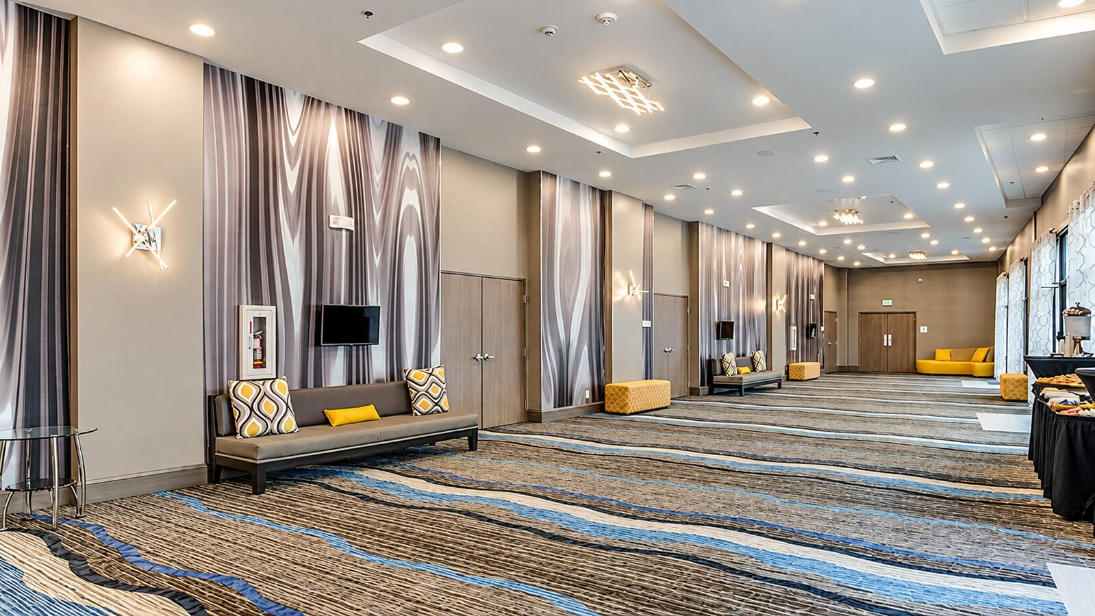 The prefunction area at Infinity Event Center