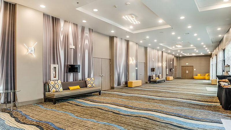 The prefunction area at Infinity Event Center